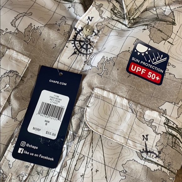 Chaps Men’s size small Sun protection 50+ shirt - Picture 3 of 6